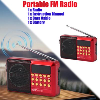 Портативное FM-радио Перезаряжаемый BT 5.4 Радиодинамик со светодиодным дисплеем для дома, путешествий, подарков и для пожилых людей