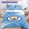 3pcs Manchester City Bedding Set Duvet Cover Closure Includes 1 Duvet Cover & 2 Pillowcases, Soft and Comfortable for All Seasons.