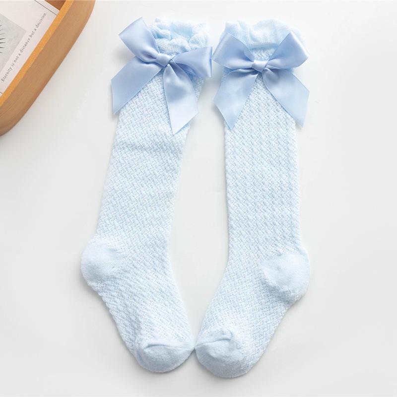 baby summer socks for newborn long socks set white mesh ruffle cotton soft long new born socks with bow princess birthday gift
