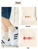 Hokaron Mini Crew Pile Rib with Sizes and Women's Socks, Embroidery, 21.5-24.5cm, 3-Pair Set, Red, Gray, Off-White