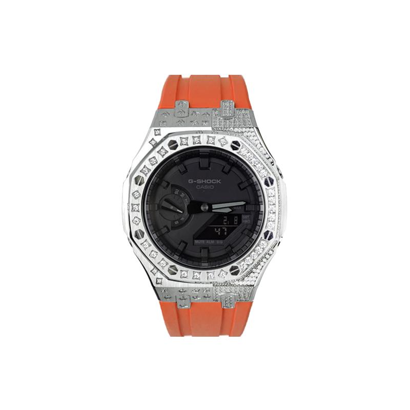CASIO Unisex Liquid Crystal/Analog Dual Display Series 44mm Black Watch GA-2100-1A1--