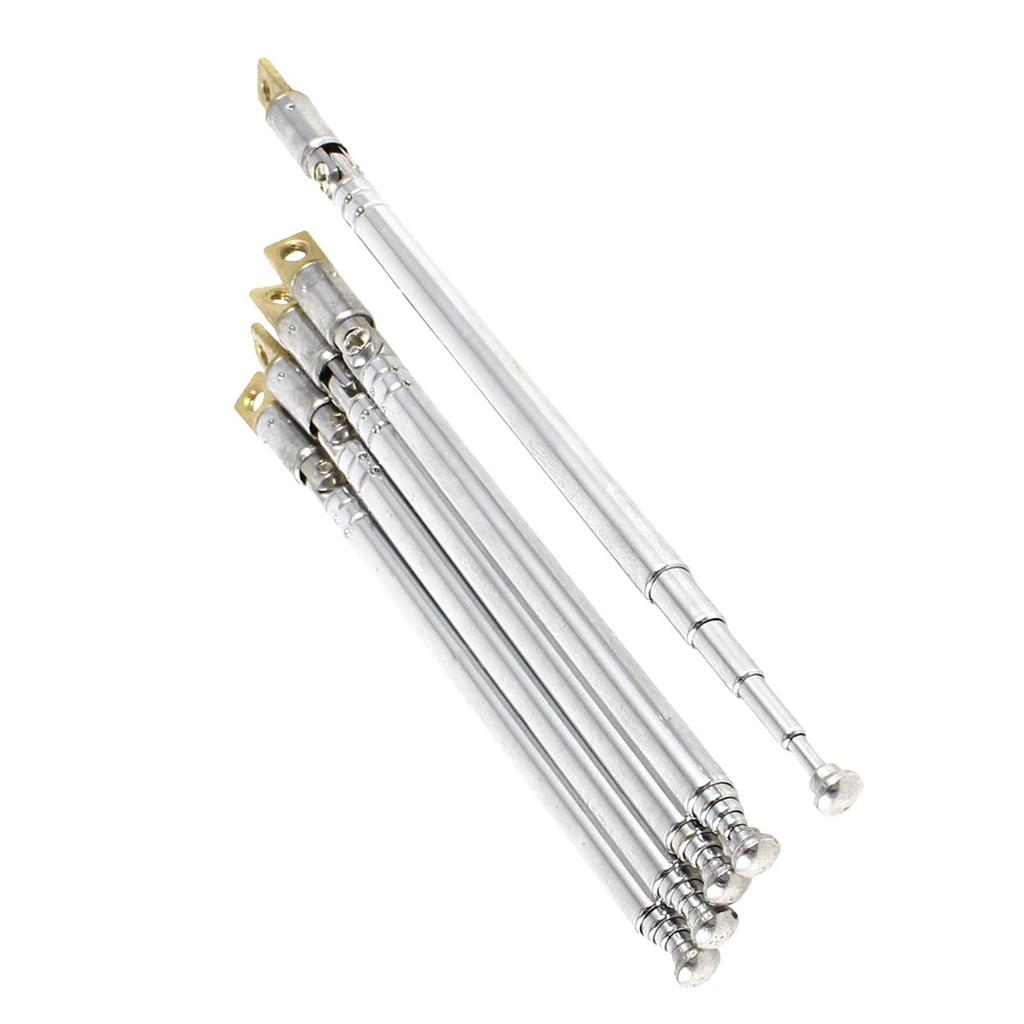 uxcell Universal Telescopic Antenna 80 Degree 11cm-32cm Length 5 Sections