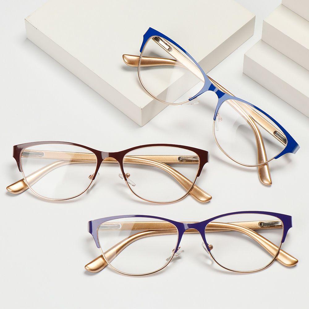 Clear Lens Retro Half Frame Presbyopic Eyeglasses Hyperopia Glasses Optical Eyewear Reading Glasses