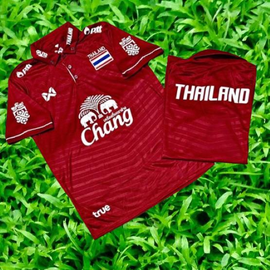 ТАИЛАНД Национальный футбол Футбольная тренировка ДЖЕРСИ CHEER Фанатская версия Быстросохнущая рубашка Поло Полиэстер Униформа с короткими рукавами Логотип слона Спорт на открытом воздухе