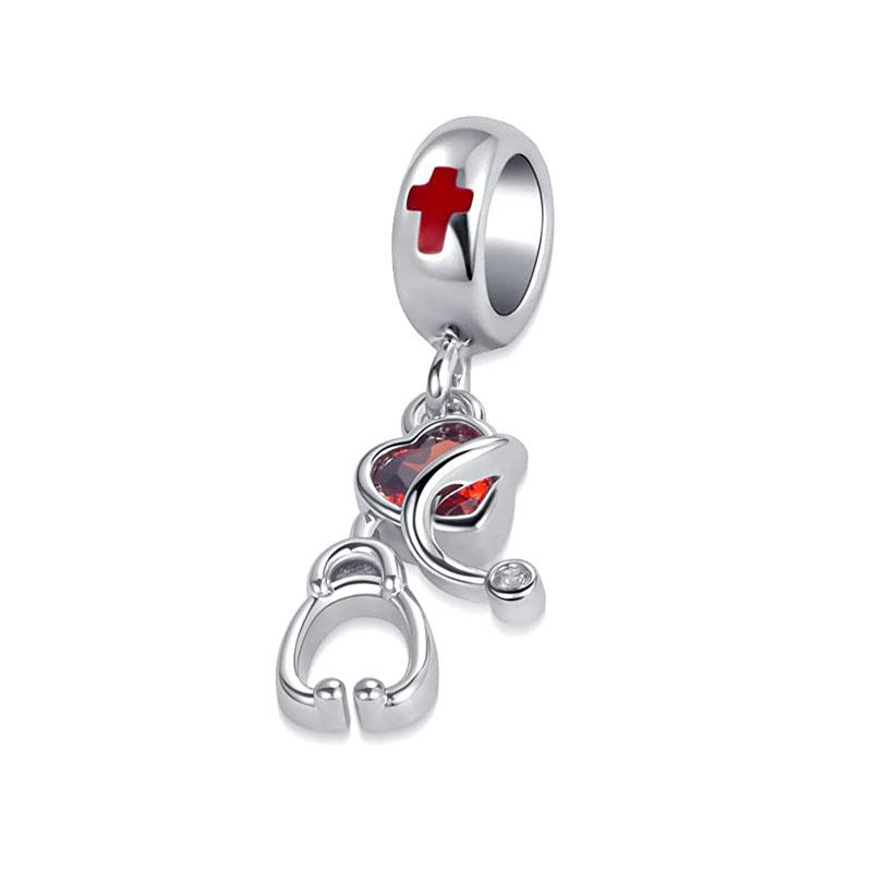 Европейская медная подвеска-шарм с жестом любви, подходит для оригинального браслета, ювелирное изделие, сверкающий крест, лошадь, ангел, свисающая бусина