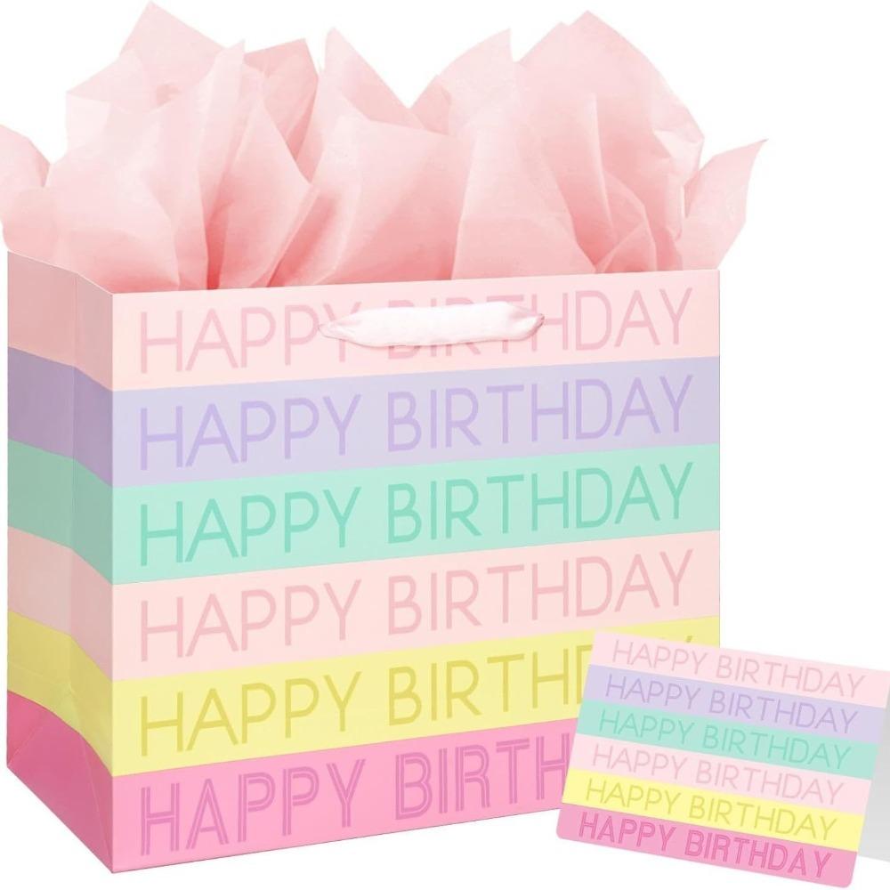Reusable Party Decoration Boxes Colorful Gift Boxes Birthday Gift Bag for Birthday, Baby Shower