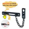 Sliding Chain Door Lock with Security Spring Anti-theft Button Heavy Child Anti-theft Front Door Chain Lock