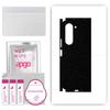 apgo Protective Skin Sticker for the Back+sides Compatible with Samsung W24, Full Wrap Film, Foil, Vinyl - Pattern Matte Black