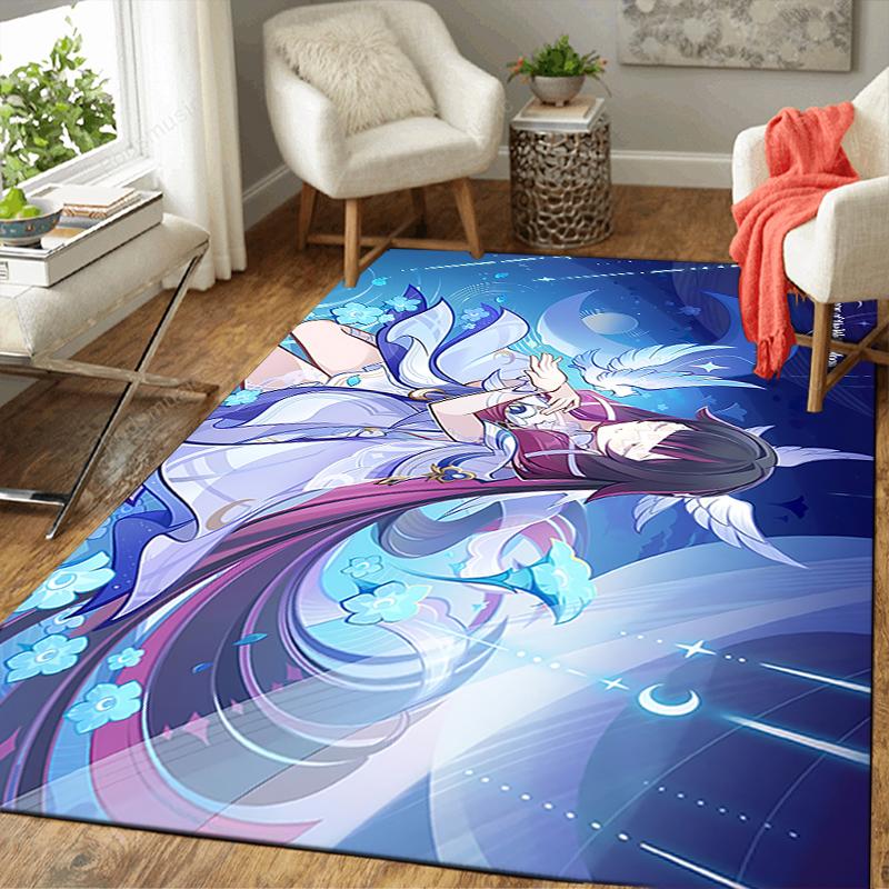 1Pc Fantasy Moonlit Dance Rug, Office Carpet Indoor Outdoor Doormat, Non-Slip, Comfortable, Living, Christmas Halloween, Xmas Gift S1455