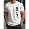 S-4XL Крутая футболка Мужская футболка Повседневная RVCA Дизайн Принт Футболка Графическая Летняя С коротким рукавом 100% Хлопок 2026