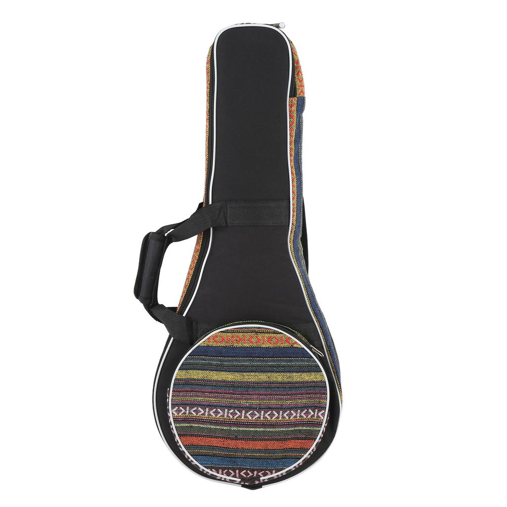 Сумка для мандолины Легкая для переноски Портативная Этнический стиль Регулируемый плечевой ремень Сумка для музыкального инструмента