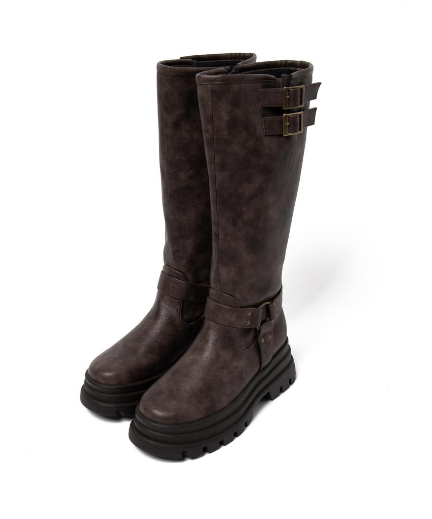 WEGO Платформа Длинная платформа Плюс Корейский стиль Тип D Коричневые Женские Ботинки, Ботинки, Обувь, Размеры, Девичий, Стиль, Удлиняющие ноги, Улучшающие, Подарок, Весна,