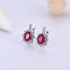 Natural Filled Ruby Jewelry Set July Birthstone 925 Silver Ring Earrings Necklace for Women Wedding Banquet Gifts Rare Precious
