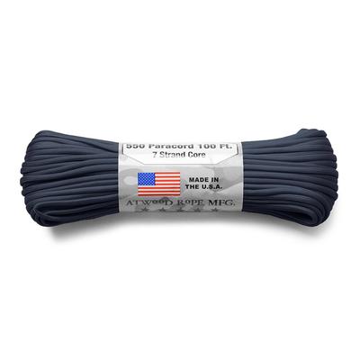 ATWOOD ROPE 550 фунтов Паракорд 100 футов СДЕЛАНО В США Паракорд 4 мм 3 мм 2 мм Многоцелевой Трос MFG. 7-жильный (NAVY)
