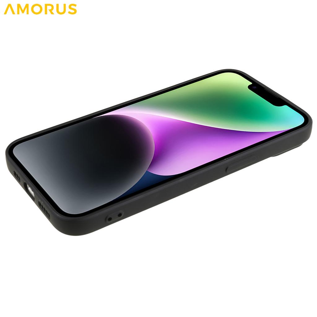 For iPhone 15 Plus Case Precise Cutouts TPU Fiber Lining Shockproof Phone Cover