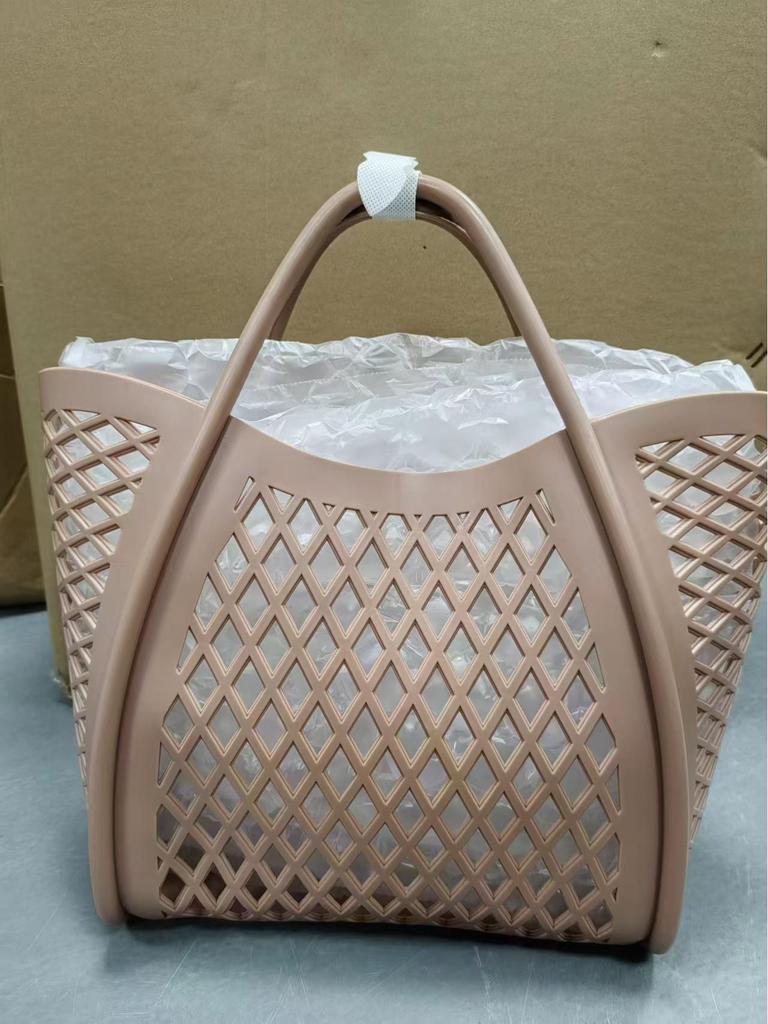 Сумочка из силиконового желе: Полая конструкция, многоцелевое использование: для покупок, пикников, пляжа, ванны и овощей.