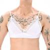 White Lace Border Bra - NoGenderWear - Transparent Mesh