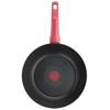 Tefal Индукционная титановая антипригарная сковорода Wok Perfect Cook (28см) Можно мыть в посудомоечной машине в духовке без PFOA Red