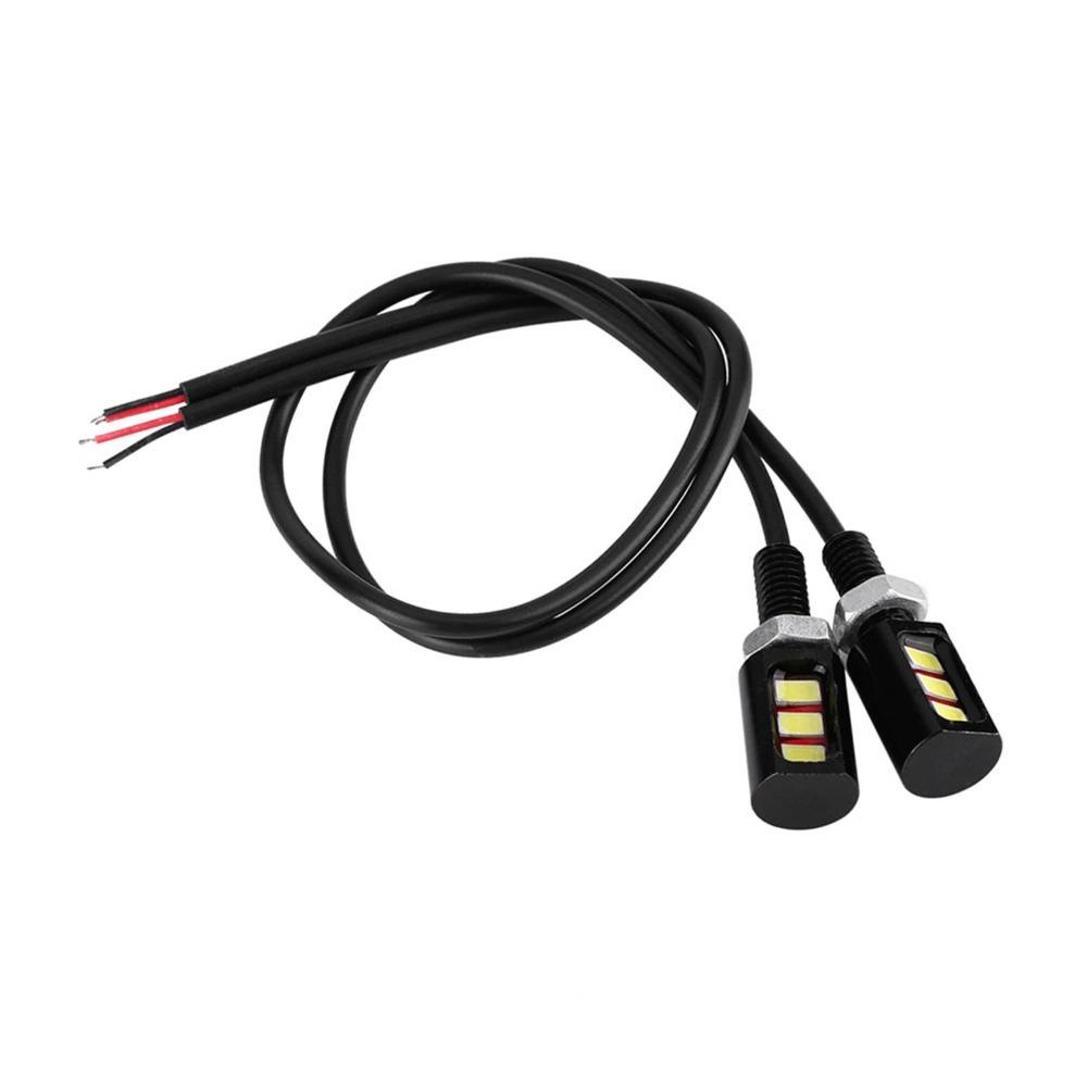 2Pcs Screw Bolt Mount License Plate Lamp 12V Voltage Car License Light For Car