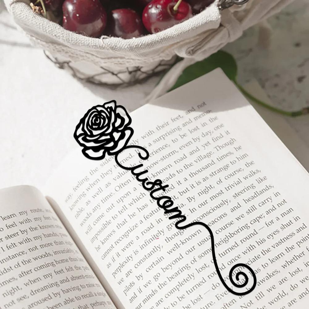 Металлическая закладка, Закладка с цветком, Уникальный подарок для книголюба, Благодарность учителю, В школу, Подарок студенту, Винтажное жестяное искусство