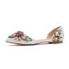 Fashion Korean Version Low Heel Solid Color Pointed Toe Wedding Banquet Flower Shoes Thin Heel Pointed Toe Luxury Zapatos De Mujer