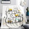 1Pc Cute Nordic Style Print Flannel Blanket, High quality Comfortable for All Seasons, Home Decor, Warmth and Comfort, Perfect for Christmas Gifts W24