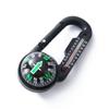Mini Compass Carabiner Clip Convenient Outdoor Survival Tool with Built In Thermometer Pocket-Sized Waterproof Keychain