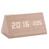 Hyack Nordic Interior Digital Clock, Wood Grain Design, Alarm Clock, LED Display, USB Powered (Wood) [Parallel Import]