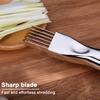 Onion Slicer Stainless Steel Cutter with Sheath 6-Blade Green Onion Shredder for Quick Even Shredding Non-Slip Handle