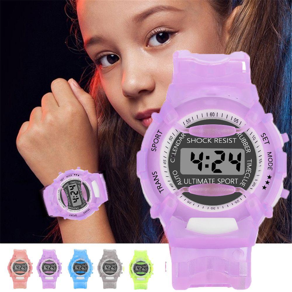 Gifts Cartoon Kids Child Candy Wrist Watch Children Digital Watches Electronic Meter LCD Wristwatch