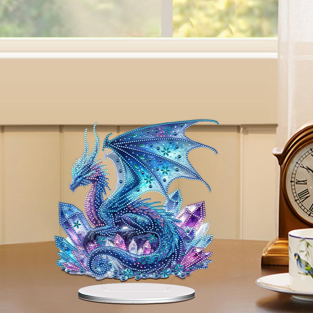 Acrylic 2D Flat Print Animal DIY Diamond Painting Desktop Ornaments Kit Acrylic 2D/Flat Animal DIY for Home Office Desktop Decor