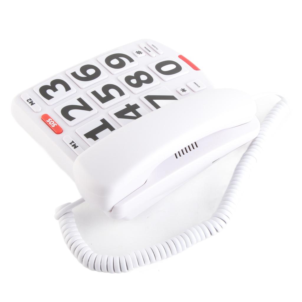 Стационарный телефон для пожилых людей с большими кнопками Проводной телефон для пожилых людей с нарушениями слуха
