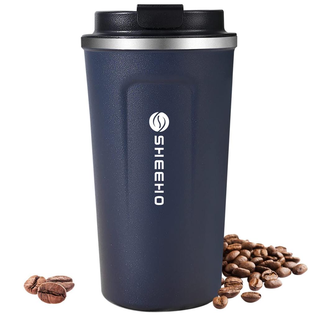 SHEEHO Vacuum Coffee Insulated Coffee Stainless Steel with Keeps Drinks Hot for 6 Flip Stylish Gift for Birthdays Tumbler, Mug, Mug, Lid, Hours,