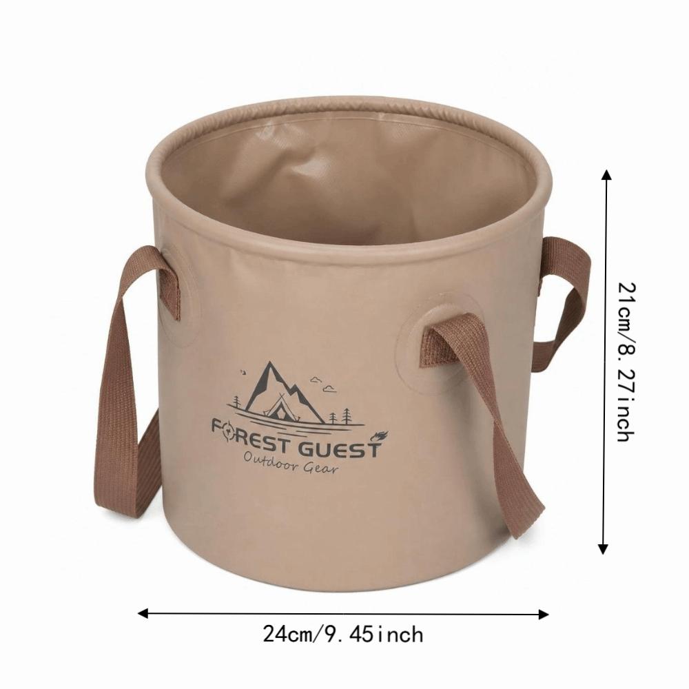 PVC Mesh Fabric Collapsible Bucket With Handle Foldable Bucket Portable Water Container Picnic Use