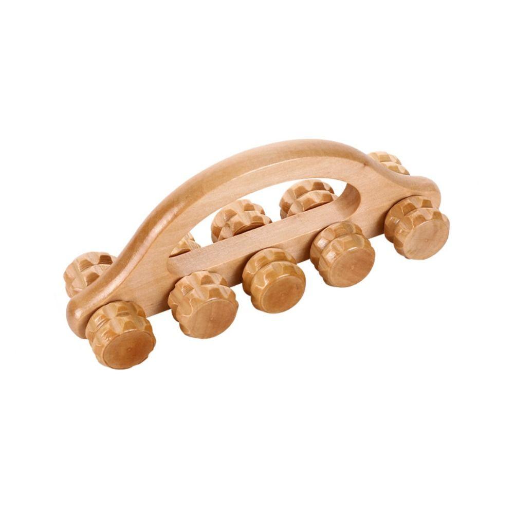 Ручной деревянный массажный ролик ручной массажер триггерной точки для лица, плеч, шеи