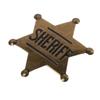 Эмблема в виде шестиугольной звезды из железа и металла 2,6*2,3 дюйма, юбилейная медаль Old West Prop Chest Medal Office