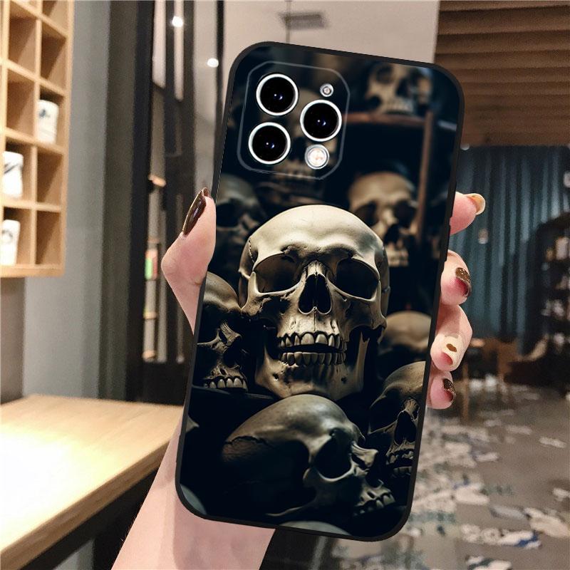Чехол для телефона с изображением черепа для iPhone 15 14 Pro Max 13 12 11 Pro Max XSMax XR 12 13 mini 14 Plus Shell