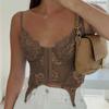 Spring Summer Women's Clothing Spicy Girl Style Lace V-neck Chest Revealing Small Vest for Women Camis & Tank Tops