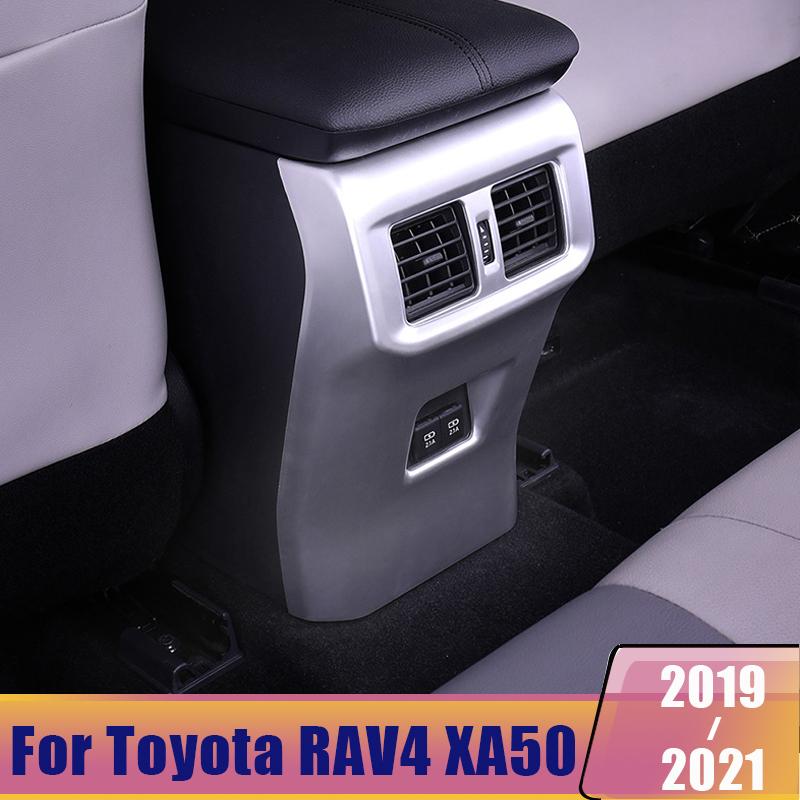 Для Toyota RAV4 2024 XA50 ABS Карбон Задний воздуховод кондиционера Рамка Накладка Аксессуары