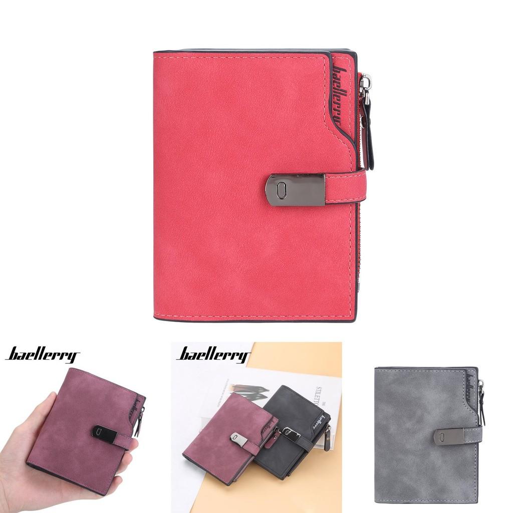 Pu Leather Wallet For Women With Zipper And Multiple Card Slots For Daily Use