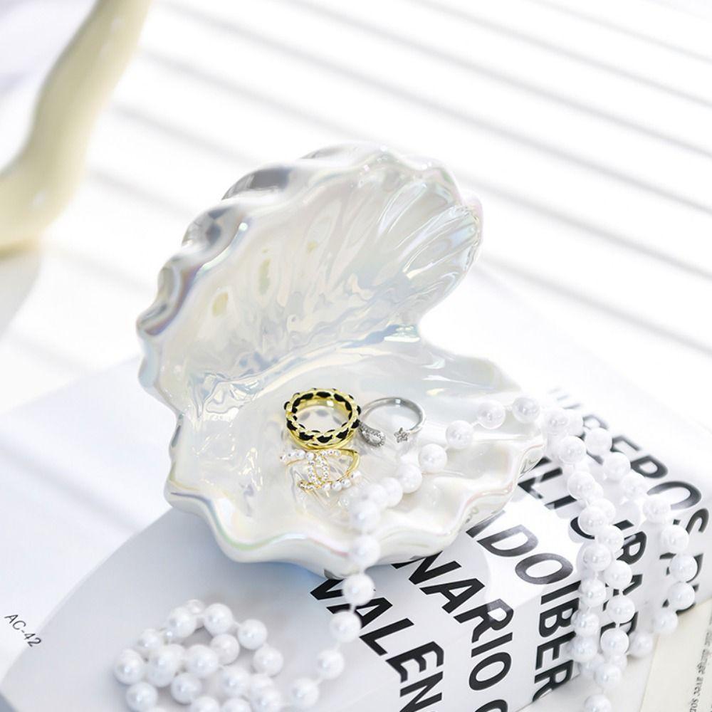 Пластина для хранения ювелирных изделий ручной работы Ins Поднос для демонстрации серег Креативная тарелка для ювелирных изделий в виде ракушки Дом