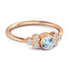 Bezel Set Blue Topaz 925 Sterling Silver Rose Gold Vermeil Boho Ring