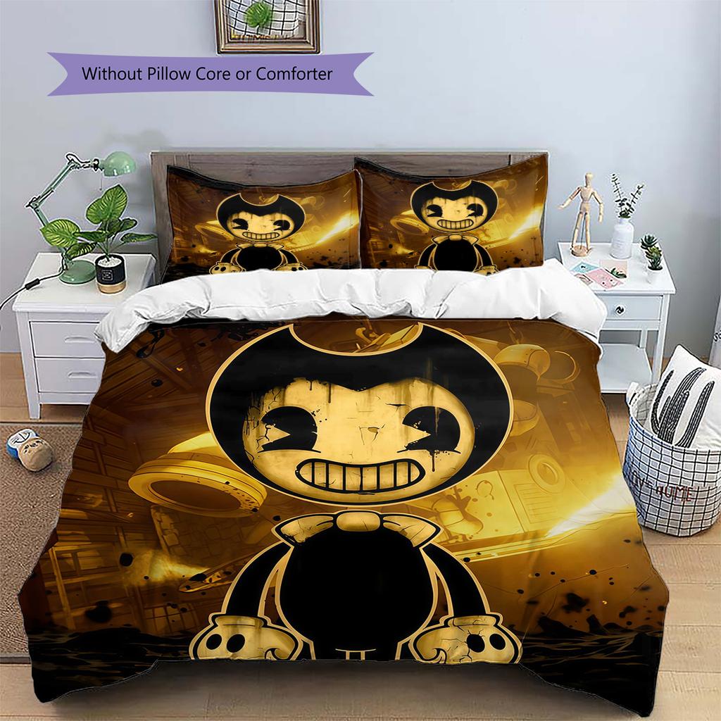 Bendy Pattern Bedding Quilt Set Home Decoration Gift (1 * duvet cover + 2 * pillowcase without core)