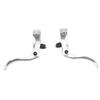 Bike Brake Cable Set Bicycle Shifter Cable Housing Kit with Brake Levers End Cap S Shaped Clip for Mountain Road Bike