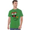 Sesame Street Unisex Adult Holding Slimey Oscar The Grouch T-Shirt