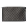 GUCCI Ophidia Canvas Leather Binding Makeup Bag Clutch Men's Gray Black (Unisex) Clutches 598234 UULBN 1244