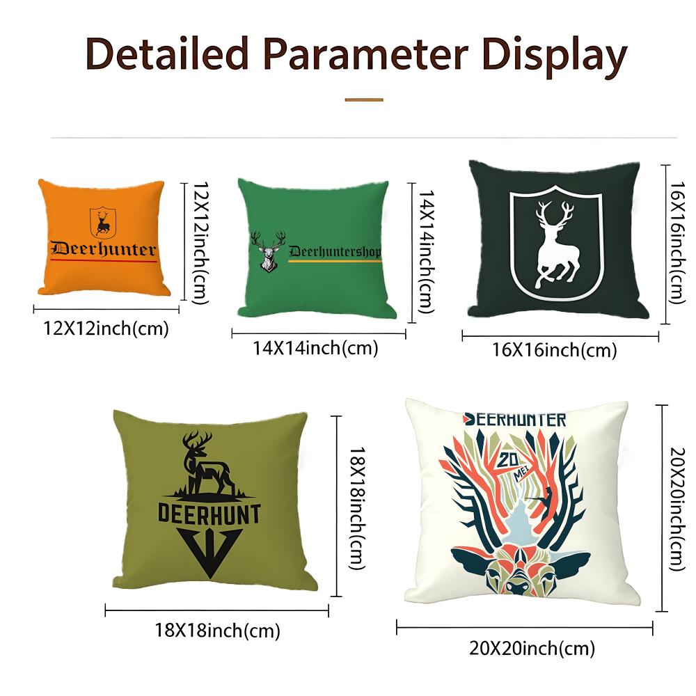 Indie Deerhunter Cushion Cover Cushion Cover Set 4Pcs 50X50 45X45 40X40 Pillowcase Decorative Sofa Home Decor