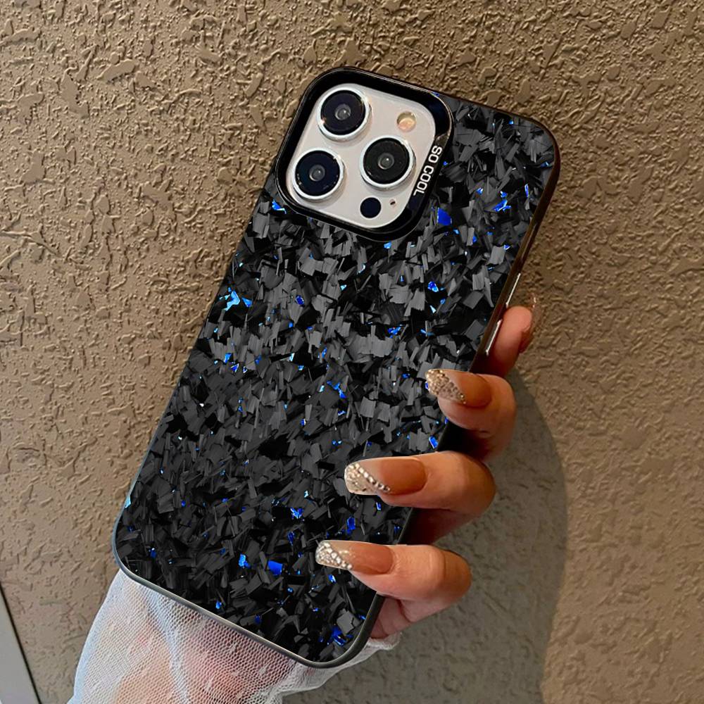 Абстрактное Искусство Черный Кованый Углерод Чехлы Для Телефона Для IPhone 17 17E 16 Plus Pro Max 15 14 13 12 11 Матовые Цветные Чехлы