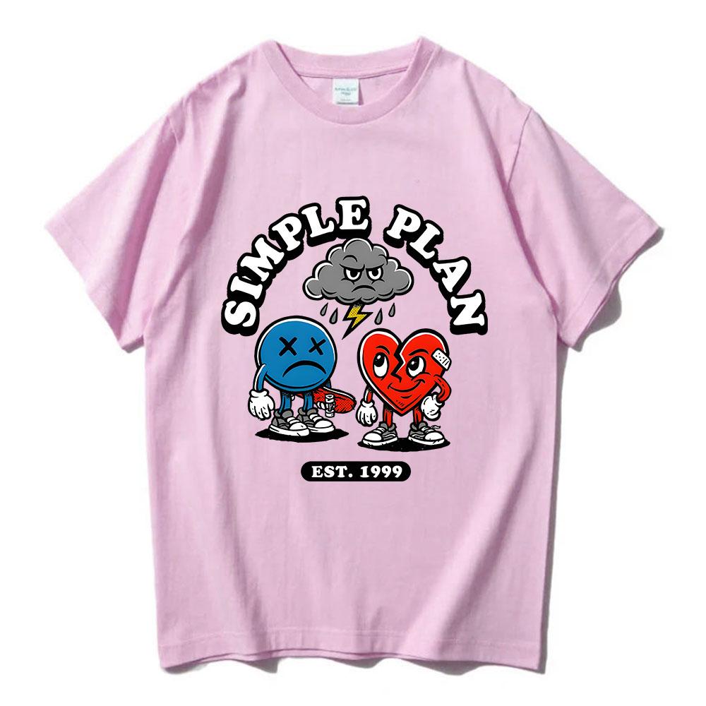 3 ICON CHARACTER T-SHIRT SIMPLE PLAN Band Design Print Tshirts Short Sleeve Cotton O-neck Women Tees Graphic Merch Summer Loose