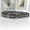 PU Leather Y2K Star Waist Belts Metal Buckle Girls Rivet Waistband Women's Jeans Belt  for Pants